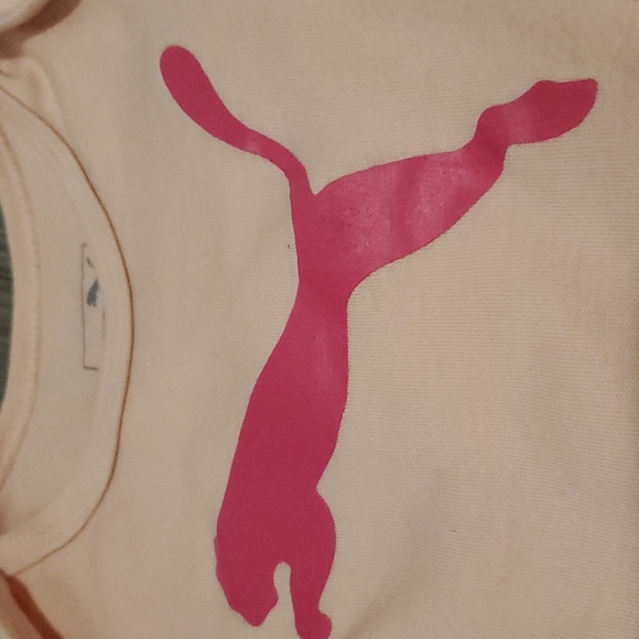 Puma | 3-Piece Baby Onesie and Pants Set | 3-6 Months | Pink - Picture 3 of 4